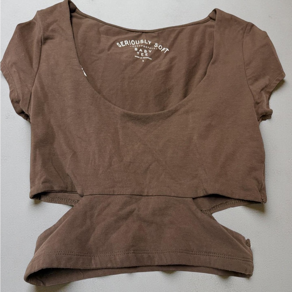 Women's Brown Crop Top